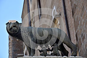 Romulus and Remus Statue at Capitoline hill in Rome