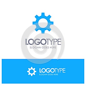 Romzicon, Setting, Gear Blue Solid Logo with place for tagline