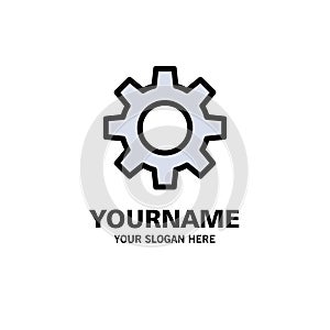 Romzicon, Setting, Gear Business Logo Template. Flat Color