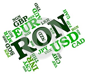 Ron Currency Shows Forex Trading And Currencies