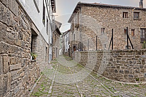 Typical architecture of the city of Isaba, Roncal Valley, Navarra, Spain photo
