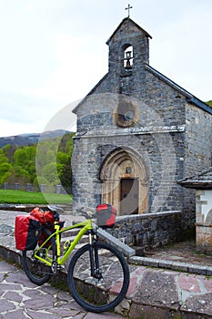 Roncesvalles begin of Way of Sain James biking photo