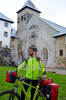 Roncesvalles begin of Way of Sain James biking photo