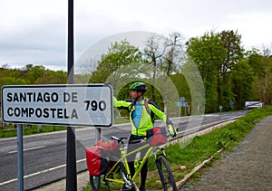 Roncesvalles begin of Way of Sain James biking photo