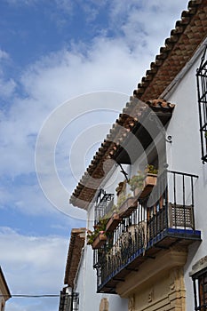 Ronda, Andalusian town in Spain at the Puente Nuevo Bridge over the Tajo Gorge, pueblo blanco