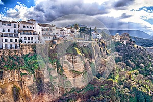 Ronda city panorama and canyon view, Spain