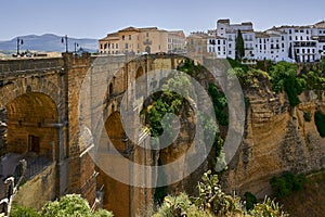 Ronda, Spain at the Puente Nuevo Bridge over the Tajo Gorge