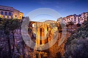 Ronda, Spain at Puento Nuevo Bridge