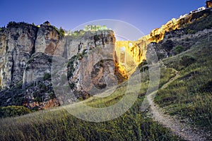 Ronda, Spain at Puento Nuevo Bridge