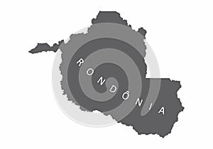 Rondonia State map silhouette photo