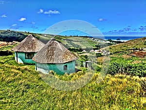 Rondoval Xhosa Huts In South Africa photo