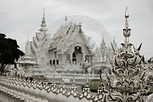 Rongkhun temple cheangrai Thailand photo