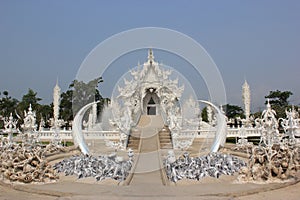 Rongkhun Temple (White Temple) in Chiangrai, Thail photo