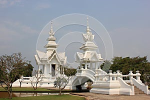 Rongkhun Temple (White Temple) in Chiangrai, Thail photo