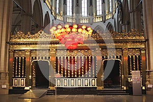 Altar in the New Church at the Dam in Amsterdam, Netherlands