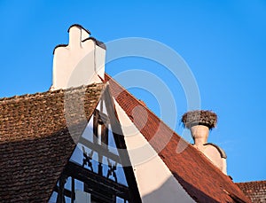 The roof of alsatian house