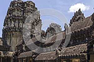 Roof of Angkorwat photo