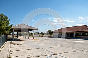 Roof area with blue sky and empty space photo