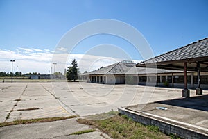 Roof area with blue sky and empty space photo