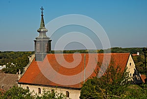 Roof with bell tower at Serbian orthodox church