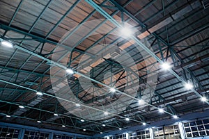 Roof in the big hall with sport light