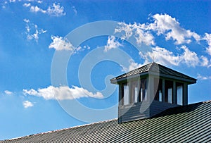 Roof and blue sky