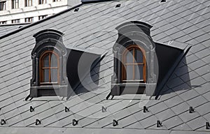 Střecha v Bratislavě. Slovensko