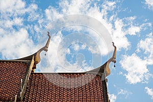 Roof of Buddhist monastery in Thailand