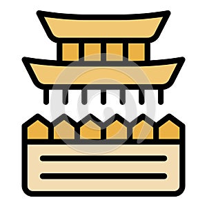 Roof building icon vector flat photo