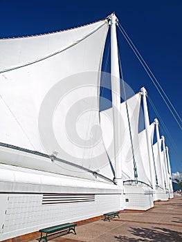 The Roof of Canada Place with White Sails in Vanco