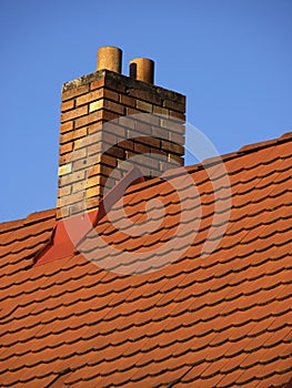 Roof with chimney