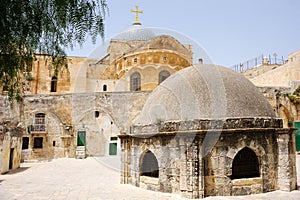 On the roof of the Church of the Holy Sepulchre