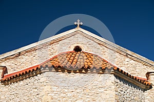 Roof of the church of Virgin Mary Valas Valana. Lania village.  Cyprus