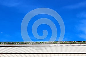 Roof and clear blue sky