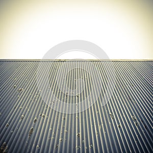 Roof and clear sky abstract background.