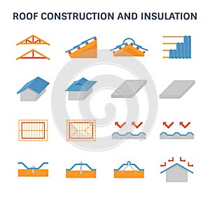 Roof construction icon