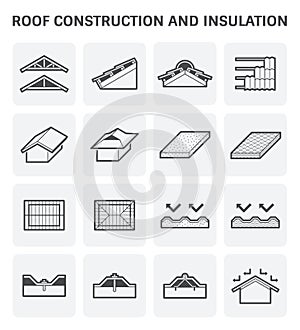 Roof construction icon