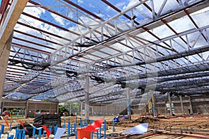 Roof construction for new factory