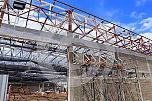 Roof construction for new factory