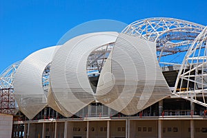 Roof construction soccer world cup 2010 stadium