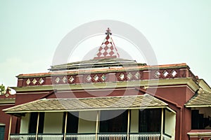 The roof is the cover or upper part of any decorated house or buildings