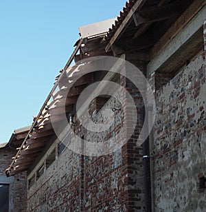 Roof damaged by gales during storm