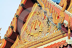 Roof Decoration In Wat Pathum Wanaram, Bangkok, Thailand