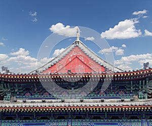 Roof decorations on the territory Giant Wild Goose Pagoda, Xian