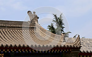 Roof decorations on the territory Giant Wild Goose Pagoda--Xian (Sian, Xi'an)