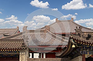 Roof decorations on the territory Giant Wild Goose Pagoda--Xian (Sian, Xi'an)