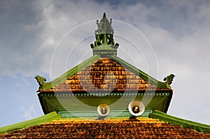 Roof detail of Air Barok Mosque at Jasin Malacca, Malaysia