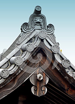 Roof detail at ShÅfukuji temple, Fukuoka city, Japan.
