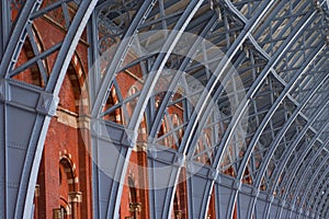 Roof detail of St Pancras station.