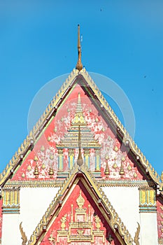Roof detail of Wihan Phra Mongkhon Bophit, Ayutthaya, Thailand